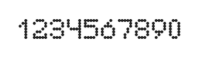 5×7数字点阵字体 ddN57AA1098