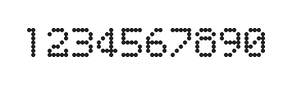 5×7数字点阵字体 ddN57AA1099