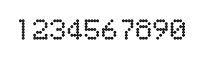 5×7数字点阵字体 ddN57AA1101
