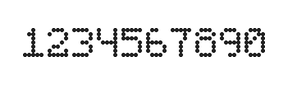 5×7数字点阵字体 ddN57AA1103