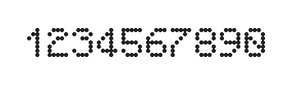 5×7数字点阵字体 ddN57AA1106