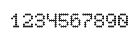 5×7数字点阵字体 ddN57AA1122