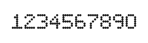 5×7数字点阵字体 ddN57AA1123