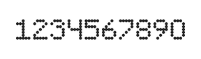 5×7数字点阵字体 ddN57AA1124