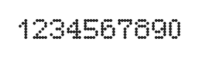 5×7数字点阵字体 ddN57AA1125
