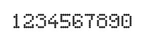 5×7数字点阵字体 ddN57AA1133