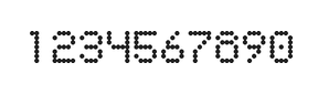 5×7数字点阵字体 ddN57AA1138