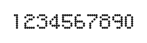 5×7数字点阵字体 ddN57AA1141
