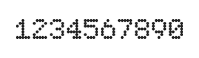 5×7数字点阵字体 ddN57AA1145