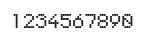 5×7数字点阵字体 ddN57AA1147