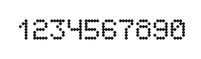 5×7数字点阵字体 ddN57AA1150