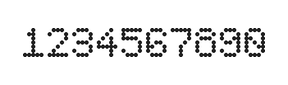 5×7数字点阵字体 ddN57AA1153