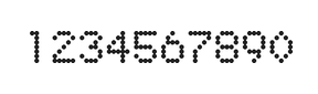 5×7数字点阵字体 ddN57AA1154