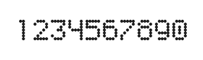 5×7数字点阵字体 ddN57AA1155