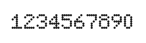 5×7数字点阵字体 ddN57AA1160