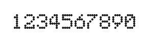 5×7数字点阵字体 ddN57AA1168
