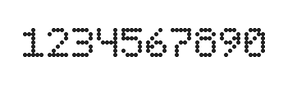 5×7数字点阵字体 ddN57AA1169