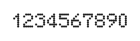 5×7数字点阵字体 ddN57AA1171