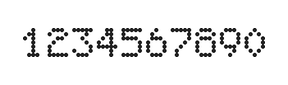 5×7数字点阵字体 ddN57AA1172