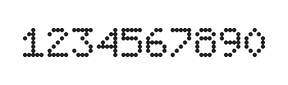 5×7数字点阵字体 ddN57AA1173