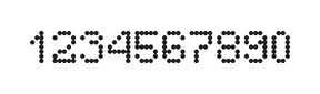 5×7数字点阵字体 ddN57AA1175