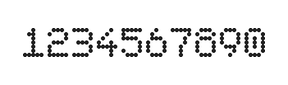 5×7数字点阵字体 ddN57AA1177
