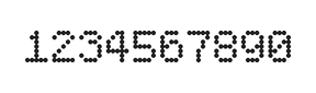 5×7数字点阵字体 ddN57AA1178
