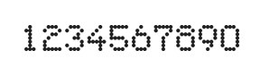 5×7数字点阵字体 ddN57AA1181