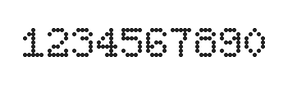 5×7数字点阵字体 ddN57AA1182