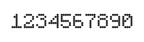 5×7数字点阵字体 ddN57AA1187