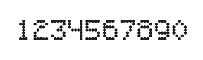 5×7数字点阵字体 ddN57AA1189
