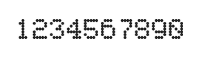 5×7数字点阵字体 ddN57AA1192