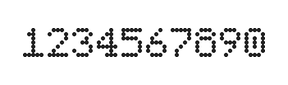 5×7数字点阵字体 ddN57AA1193