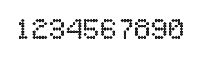 5×7数字点阵字体 ddN57AA1195