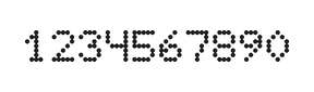5×7数字点阵字体 ddN57AA1198