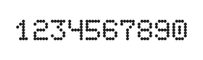5×7数字点阵字体 ddN57AA1201
