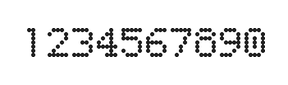 5×7数字点阵字体 ddN57AA1206