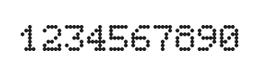 5×7数字点阵字体 ddN57AA1207