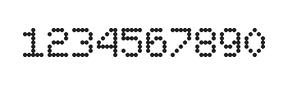 5×7数字点阵字体 ddN57AA1208