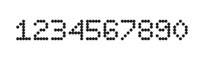 5×7数字点阵字体 ddN57AA1209