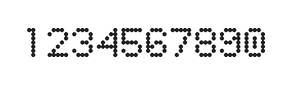 5×7数字点阵字体 ddN57AA1210