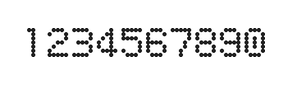 5×7数字点阵字体 ddN57AA1214