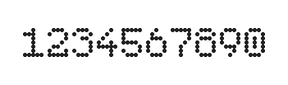 5×7数字点阵字体 ddN57AA1216
