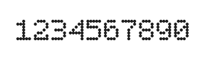 5×7数字点阵字体 ddN57AA1220