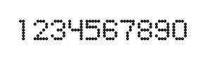 5×7数字点阵字体 ddN57AA1222