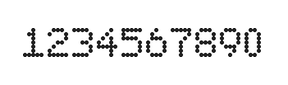 5×7数字点阵字体 ddN57AA1229