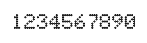 5×7数字点阵字体 ddN57AA1230