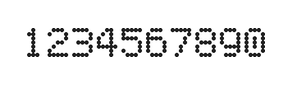 5×7数字点阵字体 ddN57AA1231