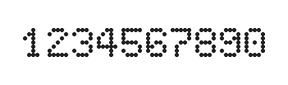 5×7数字点阵字体 ddN57AA1232