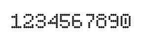 5×7数字点阵字体 ddN57AA1233
